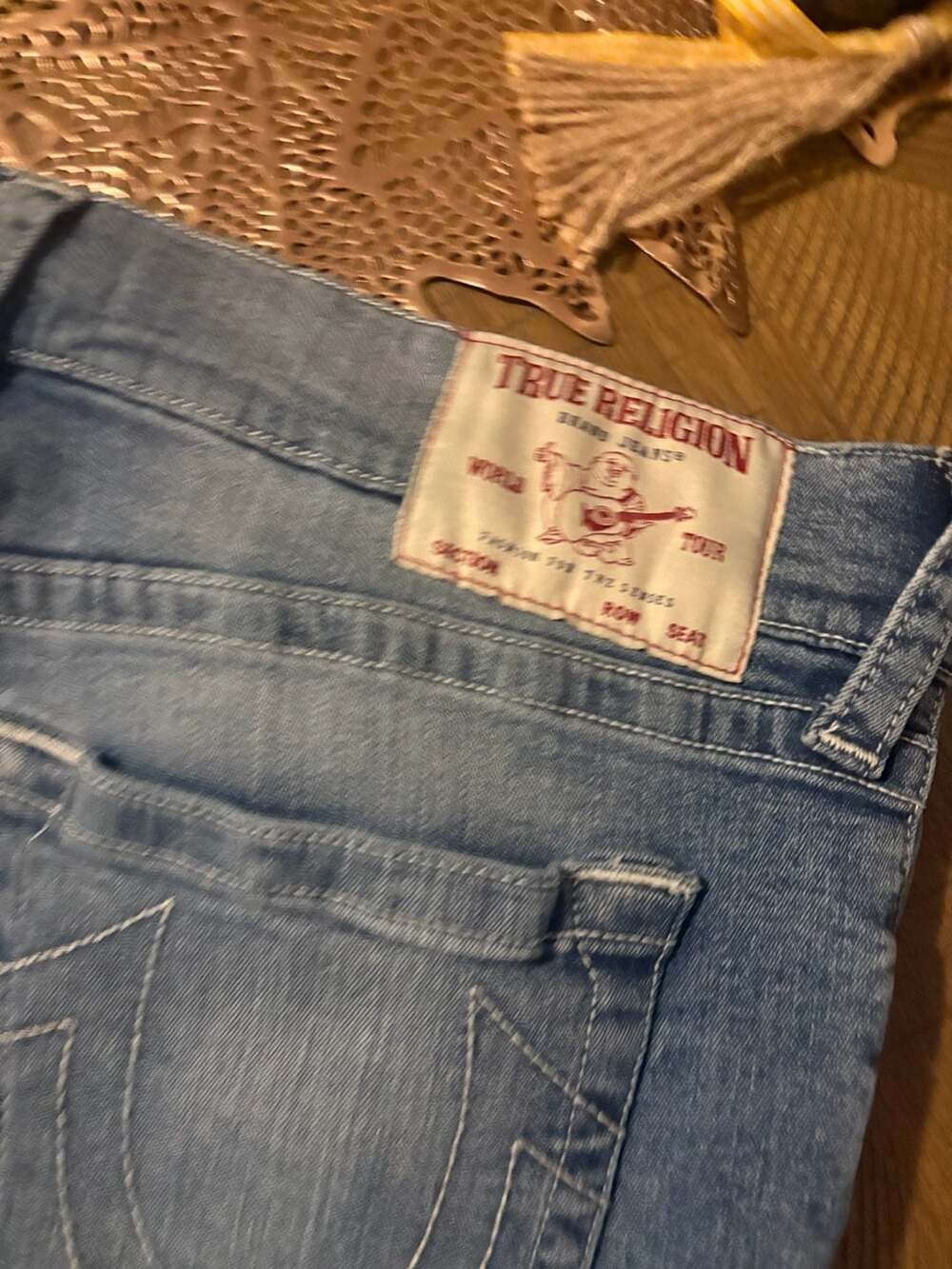 True Religion Ricky Relaxed Straight Jeans Blue
